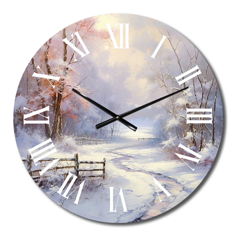 Winter'S Silente River Wall Clock, Medium