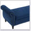 Repose-pieds en velours avec coussin (bleu marine), banc d'entrée multifonctionnel, banc de chambre