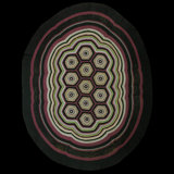 One-of-a-Kind 10'6" X 13'6" 1930s Oval Wool Area Rug in