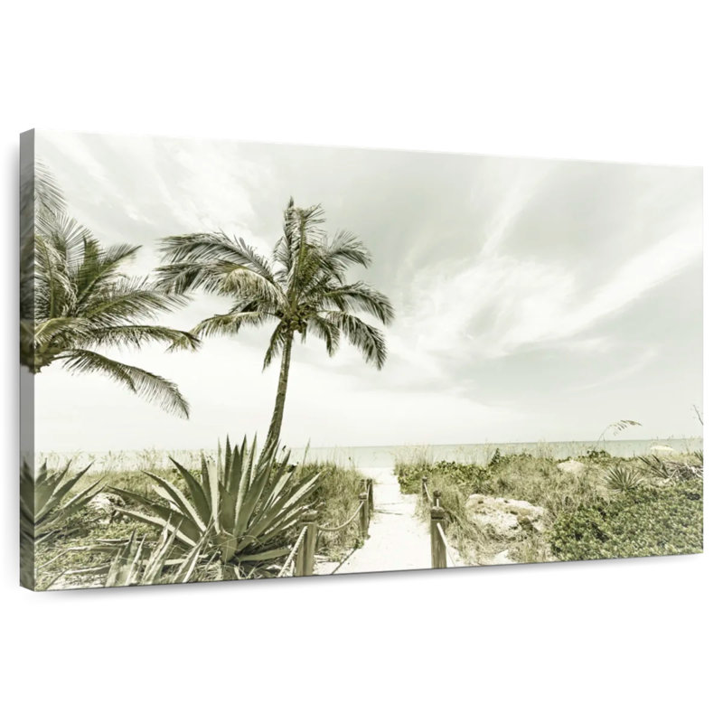 Seul à la plage, H 16 po x l 24 po