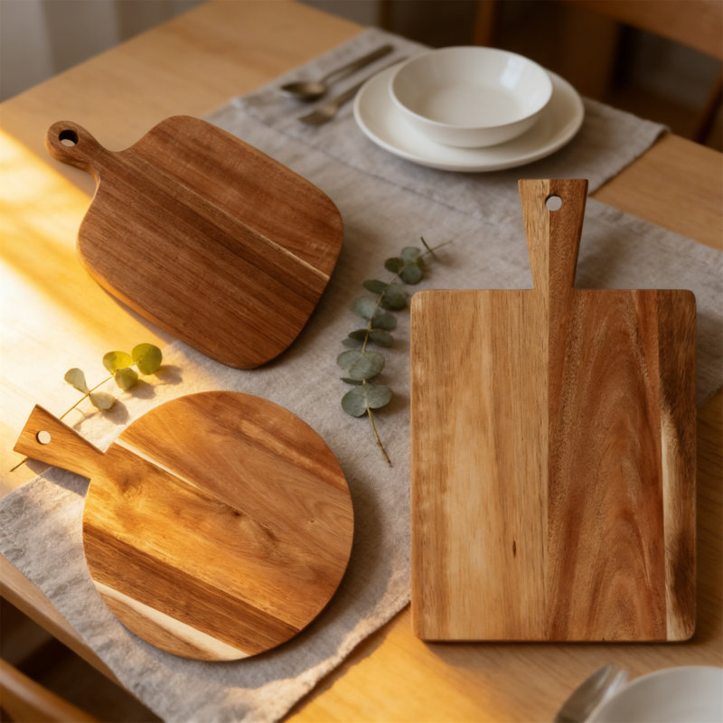 3-Piece Serving Board Set With Handles