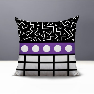 Poptik Abstract Reversible Indoor/Outdoor Square Pillow