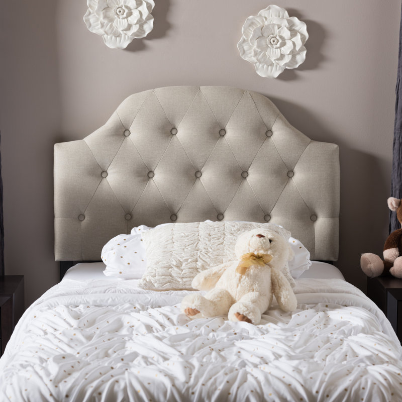 Tête de lit simple tapissier Ezkiel, Beige clair