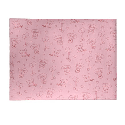 Tapis zone rose fait main