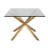 Chasta Glass Top Metal Base Dining Table-96833822-70657900