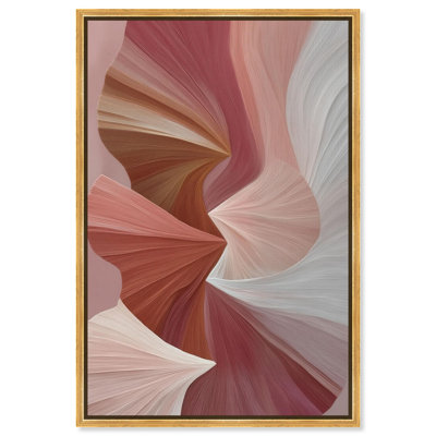 Décoration murale Boho Blush Ribbons III par Art Remedy, cadre doré, 10 x 15