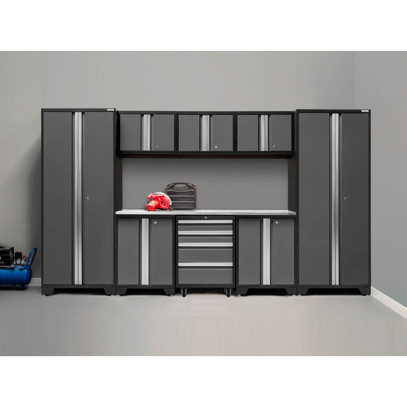 Armoire de rangement Bold Series, Gris, Acier inoxydable, Eight Cabinets