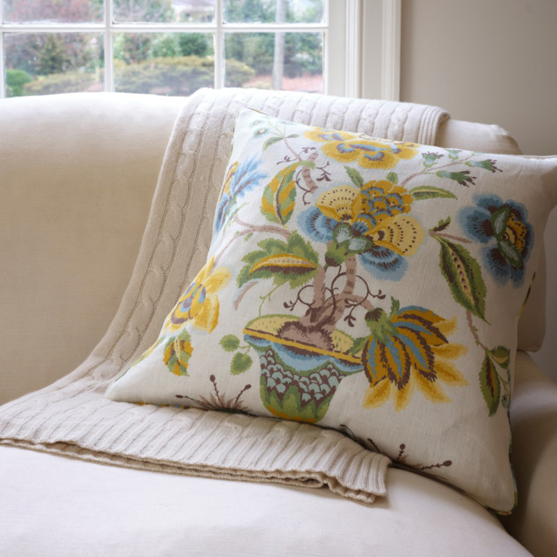 Ashford Linen Fabric, Mulberry/Natural