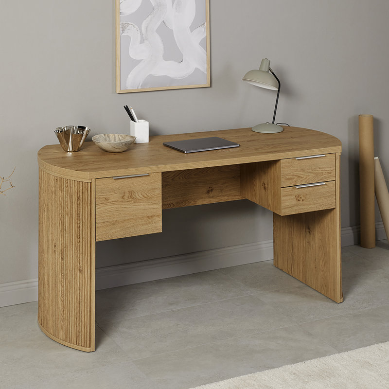 Bureau d'écriture rectangulaire avec 2 armoires de rangement 58,27 "MOON 
