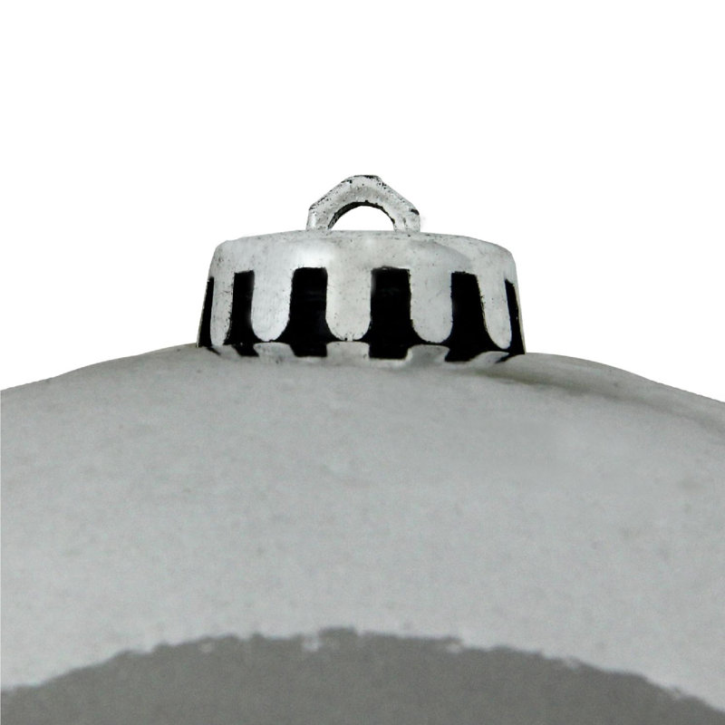 Boule de Noël incassable, H 9 po x l 8 po x P 8 po, Gris