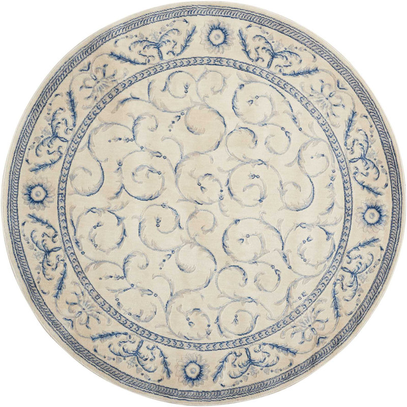 Greenquist Oriental Indoor Rug, Round 5'6"
