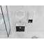 Armoire de salle de bain flottante minimaliste moderne Caspian avec lavabo en céramique et contreplaqué-123836418