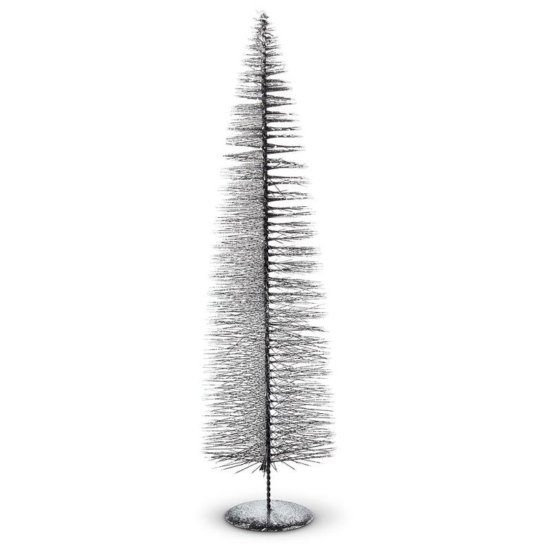 Christmas Tabletop Tree, 24" H x 4" W x 4" D, Silver Gray