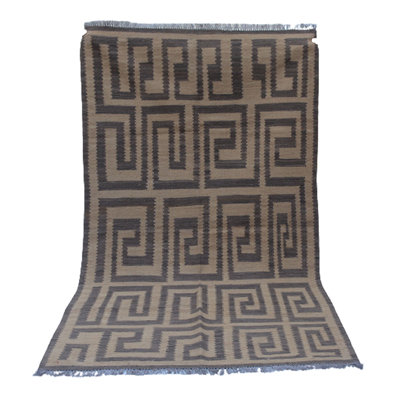 Camea Rectangle 125 cm x 185 cm Abstract Hand Woven Kilim
