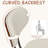 26'' H Modern Linen-like Fabric Upholstered Counter Height Barstool With Metal Legs-428174920