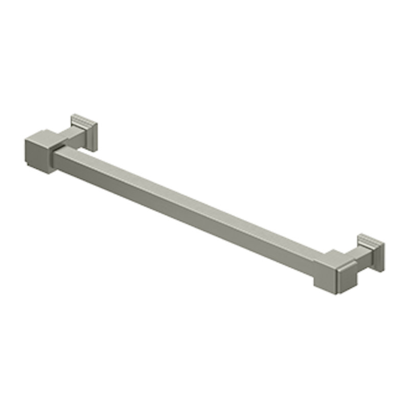 MP70U15 Decorative Cabinet Pull 8", Manhattan, Solid Brass in Brushed Nickel, Brushed Nickel