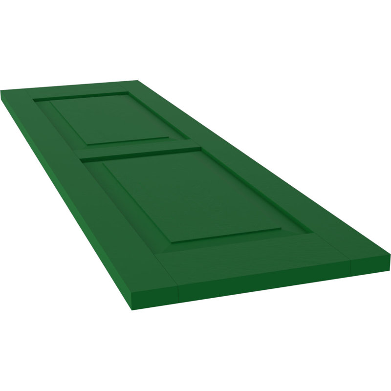 Deux volets à panneaux surélevés Americraft (par paire), Vert Guignet, 58", 15"