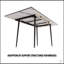 Table de salle à manger de 47 po extensible à 63 po en MDF carré à motif de marbre blanc, cuisine industrielle moderne et table de salle à manger, équipée de pieds fuselés en métal