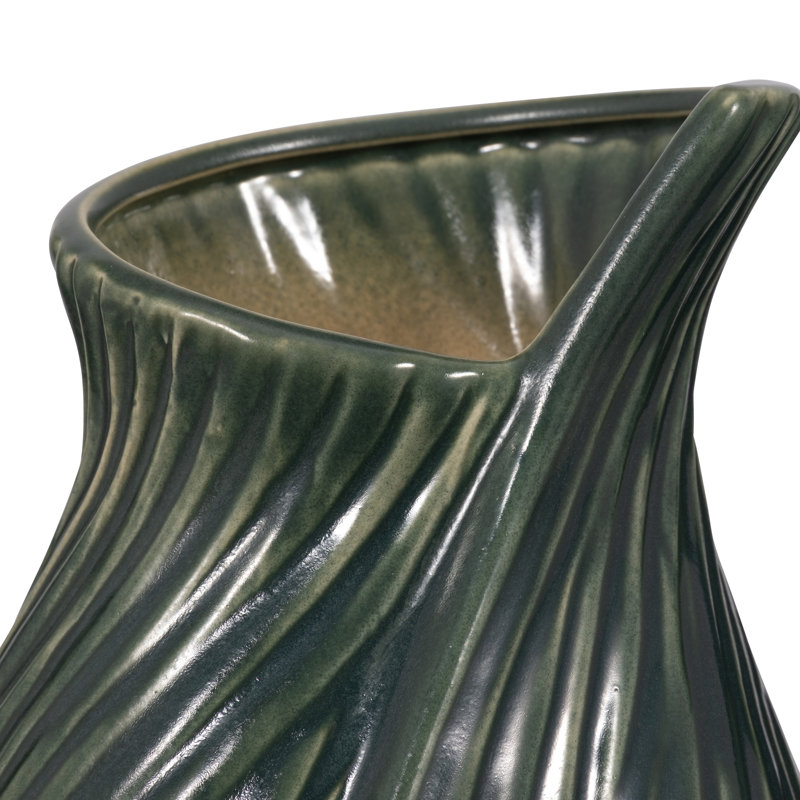 Vase en céramique Leika Artistic Swirl pour décoration intérieure, H 24 po x l 9 po x P 9 po
