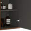 Armoire de rangement flottante rayée noyer pour salle de bain, armoire de rangement murale pour petits espaces, pré-assemblée-912436966