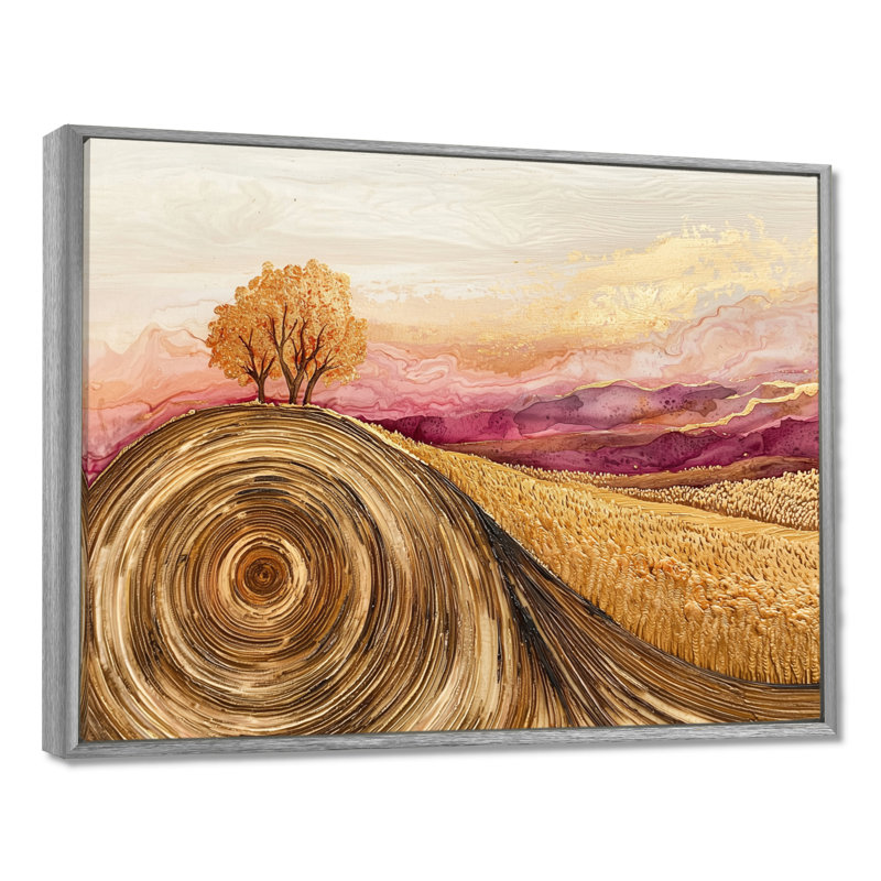 Doshia - Landscapes Wall Art, H 24 po x l 32 po, Impression encadrée flottante, Argent argent