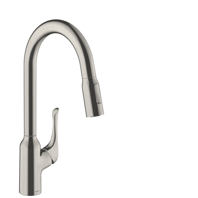 Robinet de cuisine hansgrohe Allegro N HighArc, 2 jets rétractables, 1,75 gal / min, Acier optique