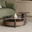 Ensemble de tables basses gigognes noyer et marbre noir