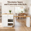195.5cm Expandable Bar Cabinet For Flexible Use