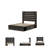 Drystan Slat Headboard Design Bed with Drawers-108316423