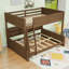 Lit superposé en bois avec ports USB intégrés et tablettes, échelle-2093841426-2093841431