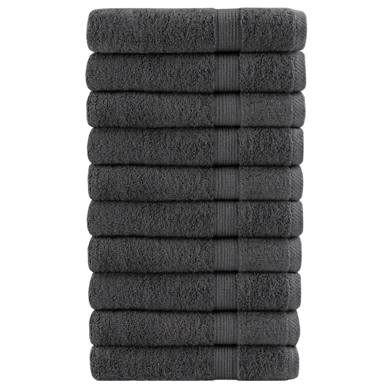 Nerte 100% Cotton Hand Towel, Anthracite, 200cm L x 100cm W