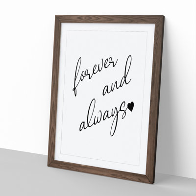 Forever and Always - Picture Frame Typography