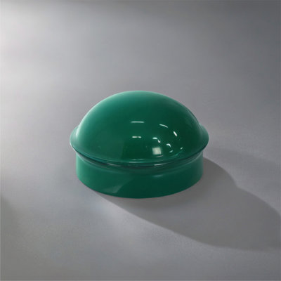 Green 2-3/8" Round Dome External Post Cap, Terminal Post Cap for 2-3/8" Outside Diameter Pipe, Chain Link Fence Parts, Hardware, Accessories for Chain Link Fence, Single