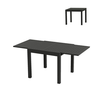 Table de salle à manger extensible pour l'extérieur - Table de patio réglable pour 4 à 6 personnes