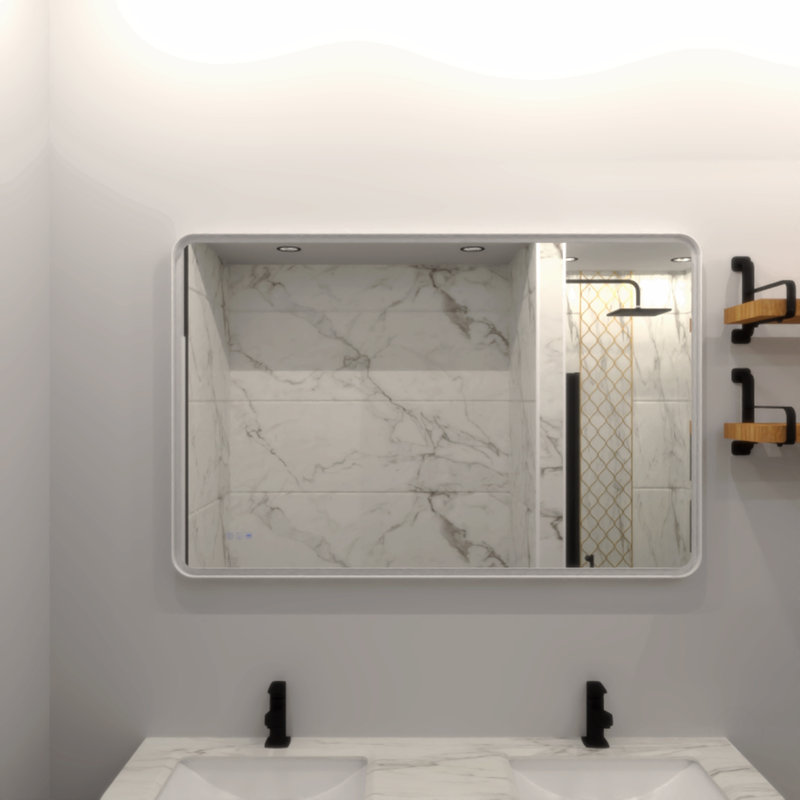 Miroir de salle de bain rectangulaire, H 36 po x l 48 po