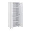 Grande armoire de rangement pour salle de bain avec 2 portes, 2 tablettes intérieures réglables et 2 tablettes fixes pour la salle de bain