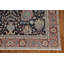Tapis bleu marine en laine noué à la main de conception unique 7 pi 0 po x 9 pi 9 po Briela