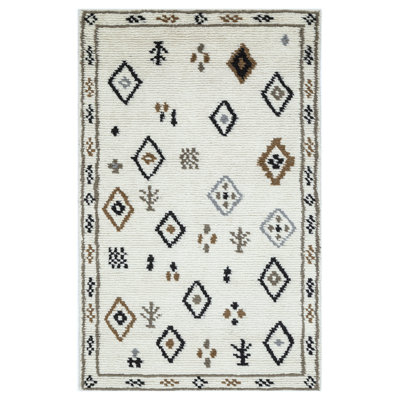 Rivah Hand Tufted Ivory/Brown/Black Rug