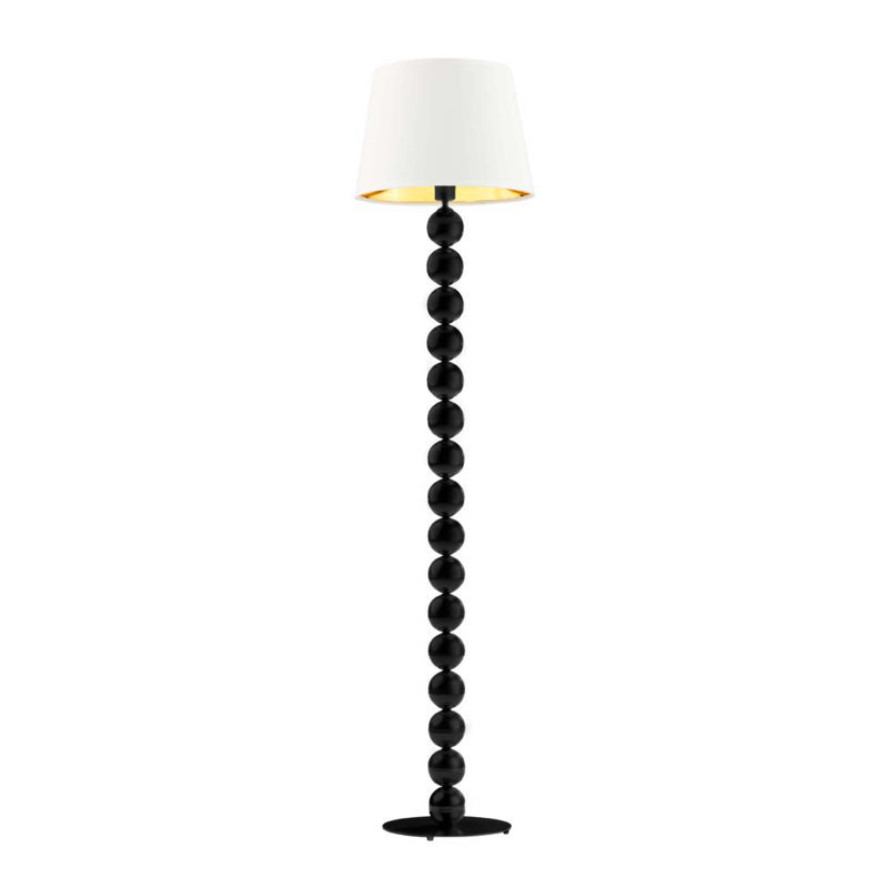 Fernandes 166cm Traditional Floor Lamp, White, Black