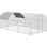 Cage à poules en métal, imperméable et recouverte, peut accueillir 12 à 18 poulets, utilisation extérieure spacieuse, 9,2 pi x 18,7 pi x 6,5 pi, poulailler de 1 po de diamètre, conception sans porte, L 18,7 pi x l 9,2 pi, H 6,5 pi , Cadre en acier galvanisé