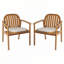 Fauteuil de patio extérieur en bois d'acacia