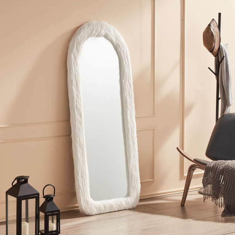 Miroir mural Manolya, Blanc