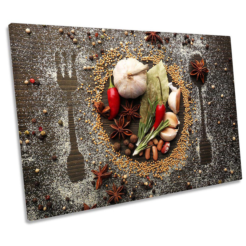 Table Placement Spices Kitchen - Wrapped Canvas Print, 91.4cm H x 137.2cm W