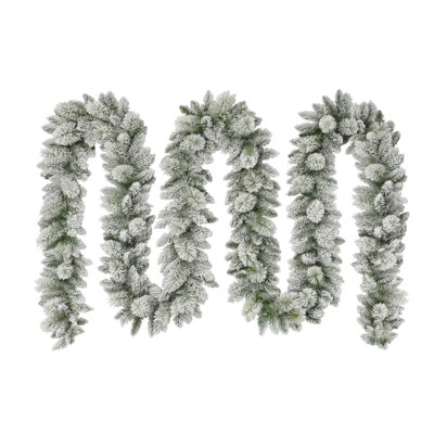 Flocked Spruce Artificial Garland