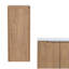 Lavabo de salle de bain mural 24 "avec lavabo et armoire latérale, porte