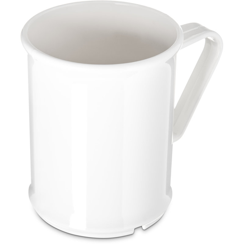Polycarbonate Plastic Coffee Mug, White