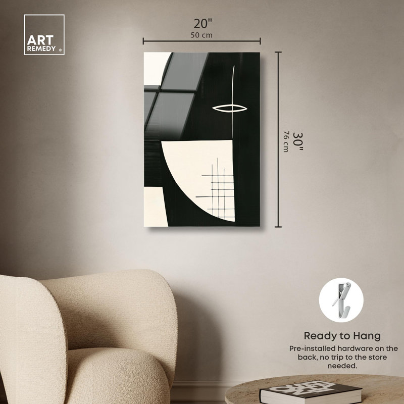 Astralabe I, impression d'art minimaliste par Art Remedy, H 30 po x l 20 po
