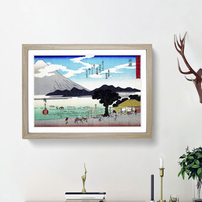 Workers Beneath Fuji by Utagawa Hiroshige - Framed Print
