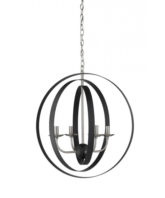 Hazal 4 - Light Dimmable Globe Chandelier