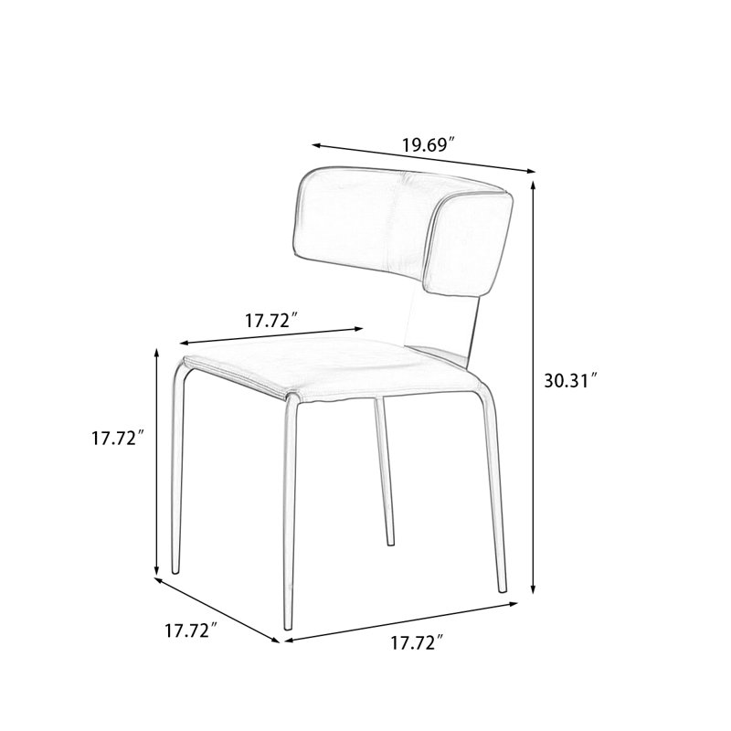 Ensemble de 2 chaises d'appoint orange et noir